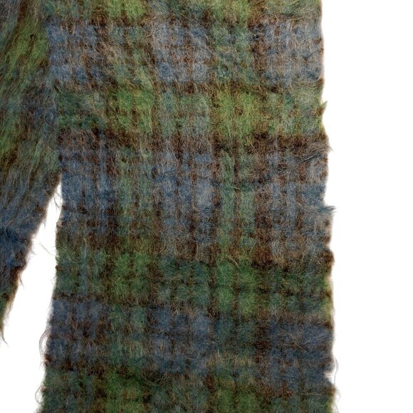 Creagaran Scarf South of Scotland Home Weavers Woven Blue Green Mohair Wool Blnd - Picture 5 of 11